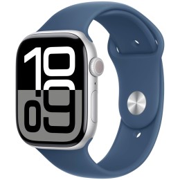 Часы Apple Watch Series 10 46mm Silver Aluminium Case, Sport Band (Denim) M/L - изображение 1