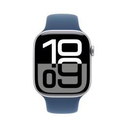 Часы Apple Watch Series 10 46mm Silver Aluminium Case, Sport Band (Denim) M/L