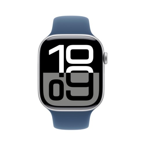 Часы Apple Watch Series 10 46mm Silver Aluminium Case, Sport Band (Denim) M/L