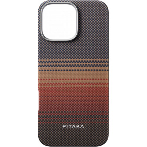 Чехол Pitaka Tactile Woven для iPhone 16 Pro, цвет: закат (Sunset)