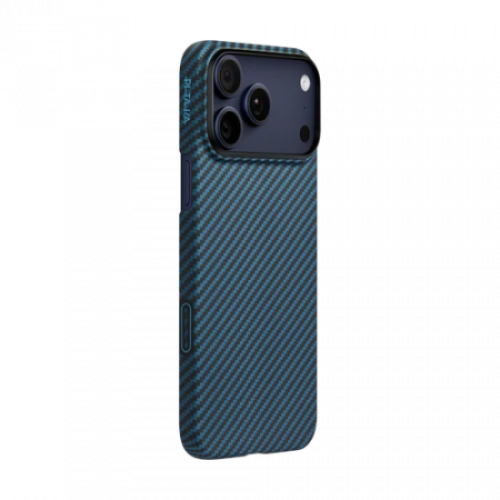 Чехол Pitaka Ultra-Slim Case для iPhone 17 Pro,  принт: черный/синий (Black Blue) - изображение 1