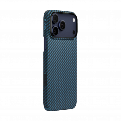 Чехол Pitaka Ultra-Slim Case для iPhone 17 Pro,  принт: черный/синий (Black Blue) - изображение 2