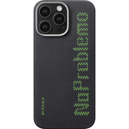 Чехол Pitaka Aries Tactile Woven Case для iPhone 16 Pro, принт: нет проблем (NoProblemo)