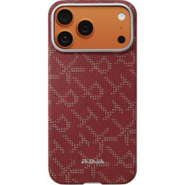 Чехол Pitaka Ultra-Slim Case для iPhone 17 Pro Max, принт: красный/золотой (Red-Gold)