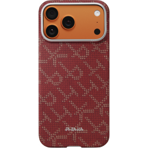 Чехол Pitaka Ultra-Slim Case для iPhone 17 Pro Max, принт: красный/золотой (Red-Gold)