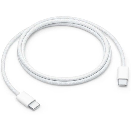 Кабель Apple USB-C - USB-C Cable 60W 1m, плетеный (Белый)