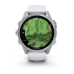Умные часы Garmin FENIX 8 43mm Amoled Silver With Whitestone Silicone Band