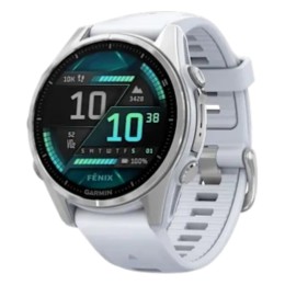 Умные часы Garmin FENIX 8 43mm Amoled Silver With Whitestone Silicone Band