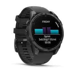 Умные часы Garmin FENIX 8 51mm Amoled Slate Gray With Black Silicone Band