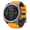 Умные часы Garmin FENIX 8 47mm Amoled Sapphire Titanium With Spark Orange/Grapphite Silicone Band