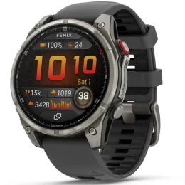 Умные часы Garmin FENIX 8 PRO 47mm Amoled Sapphire Lens Tinanium With Graphite/Black Silicone Band