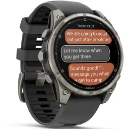 Умные часы Garmin FENIX 8 PRO 47mm Amoled Sapphire Lens Tinanium With Graphite/Black Silicone Band