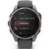 Умные часы Garmin FENIX 8 PRO 47mm Amoled Sapphire Lens Tinanium With Graphite/Black Silicone Band