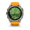 Умные часы Garmin FENIX 8 47mm Amoled Sapphire Titanium With Spark Orange/Grapphite Silicone Band