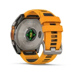 Умные часы Garmin FENIX 8 47mm Amoled Sapphire Titanium With Spark Orange/Grapphite Silicone Band