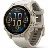 Умные часы Garmin FENIX 8 43mm Amoled Sapphire Soft Gold with Fog Gray/Dark Sandstone Silicone Band