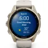 Умные часы Garmin FENIX 8 43mm Amoled Sapphire Soft Gold with Fog Gray/Dark Sandstone Silicone Band