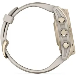 Умные часы Garmin FENIX 8 43mm Amoled Sapphire Soft Gold with Fog Gray/Dark Sandstone Silicone Band