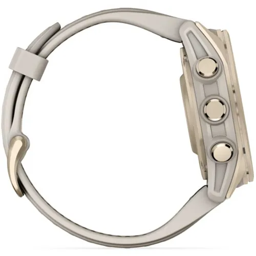 Умные часы Garmin FENIX 8 43mm Amoled Sapphire Soft Gold with Fog Gray/Dark Sandstone Silicone Band