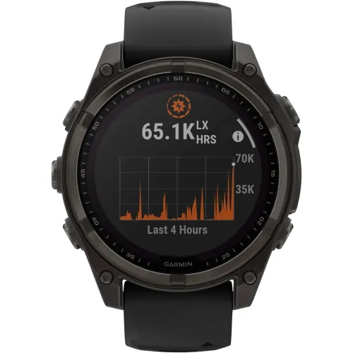 Умные часы Garmin FENIX 8 47mm Solar Sapphire Carbon Gray DLC Titanium With Black/Pebble Gray Silicone