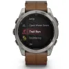 Умные часы Garmin FENIX 8 51mm Amoled Sapphire Bare Titanium Black with Chestnut Leather Band+Grapphite Silicone Band
