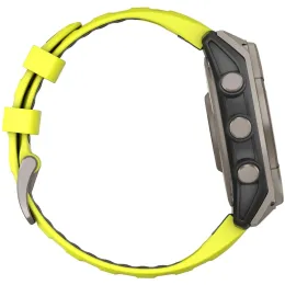 Умные часы Garmin FENIX 8 47mm Solar Sapphire Carbon Gray DLC Titanium With Amp Yellow/Graphite Silicone Band