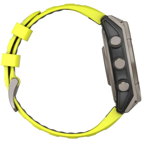 Умные часы Garmin FENIX 8 47mm Solar Sapphire Carbon Gray DLC Titanium With Amp Yellow/Graphite Silicone Band