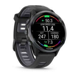 Умные часы Garmin FORERUNNER 970 47mm Carbon Gray DLC Titanium with Black Case and Black/Translucent Whitestone Band