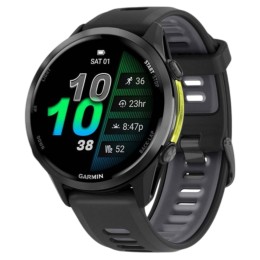 Умные часы Garmin FORERUNNER 970 47mm Carbon Gray DLC Titanium with Black Case and Black/Translucent Whitestone Band