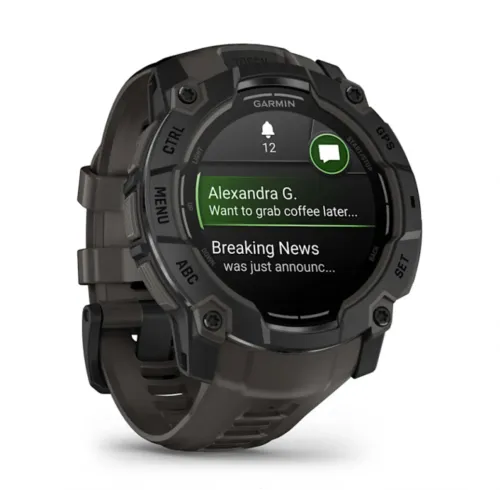 Умные часы Garmin INSTINCT 3 50 mm Black/Charcoal Band