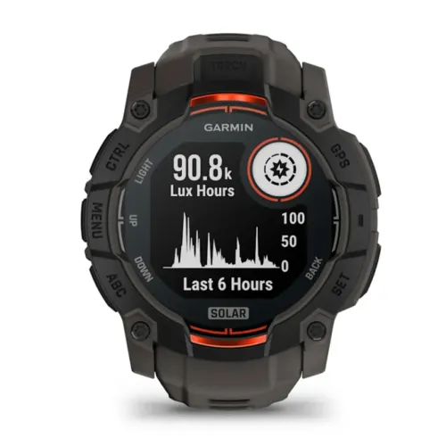 Умные часы Garmin INSTINCT 3 50 mm Solar Black/Charcoal Band