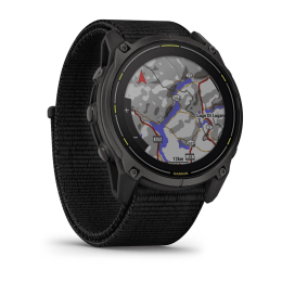 Умные часы Garmin ENDURO 3 51мм Solar Sapphire Carbon Gray DLC Titanium/Black UltraFit Nylon Strap