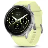 Умные часы Garmin VENU 4 45mm Silver Bezel With Citron Silicone Band