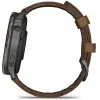 Умные часы Garmin VENU 4 45mm Slate Bezel With Black Silicone Band And Brown Leather Band
