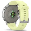 Умные часы Garmin VENU 4 45mm Silver Bezel With Citron Silicone Band