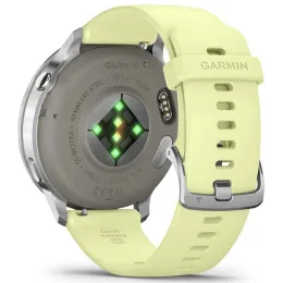 Умные часы Garmin VENU 4 45mm Silver Bezel With Citron Silicone Band