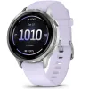 Умные часы Garmin VENU 4 41mm Silver Bezel With Periwinkle Silicone Band