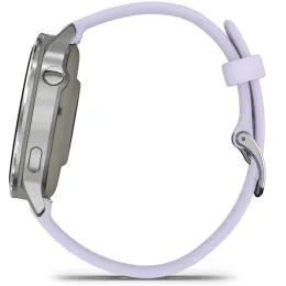 Умные часы Garmin VENU 4 41mm Silver Bezel With Periwinkle Silicone Band