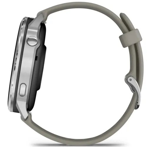 Умные часы Garmin VENU 4 45mm Silver Bezel With Silver Gray Silicone Band