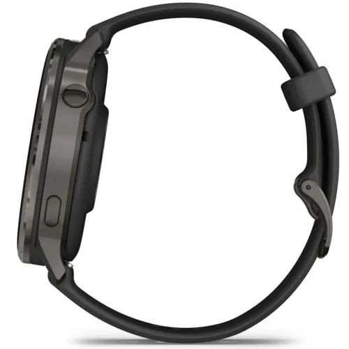 Умные часы Garmin VENU 4 45mm Slate Bezel With Black Silicone Band