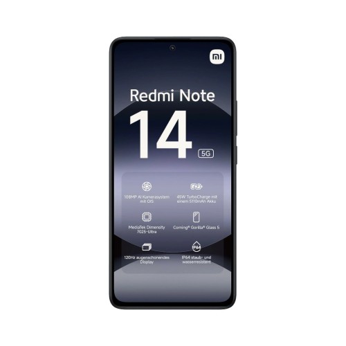 Телефон Xiaomi Redmi Note 14 5G 8/256 ГБ, цвет: полуночно-черный (Midnight Black) - изображение 1