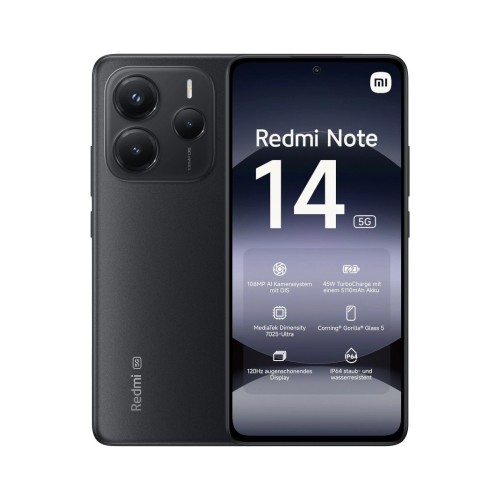 Телефон Xiaomi Redmi Note 14 5G 8/256 ГБ, цвет: полуночно-черный (Midnight Black)