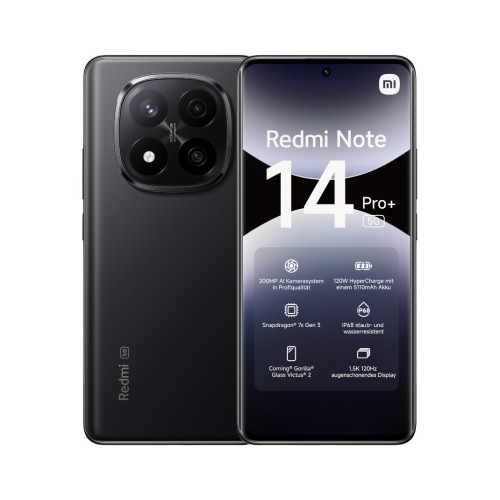 Телефон Xiaomi Redmi Note 14 Pro+ 5G 12/256 ГБ, цвет: полуночно-черный (Midnight Black)