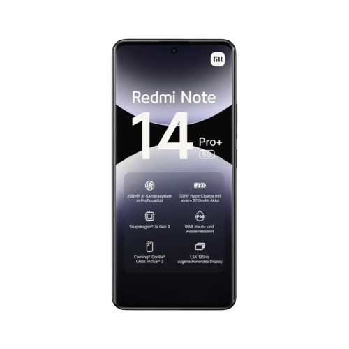 Телефон Xiaomi Redmi Note 14 Pro+ 5G 12/256 ГБ, цвет: полуночно-черный (Midnight Black) - изображение 1