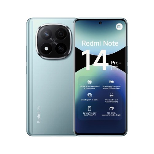 Телефон Xiaomi Redmi Note 14 Pro+ 5G 12/512 ГБ, цвет: морозный синий (Frost Blue)