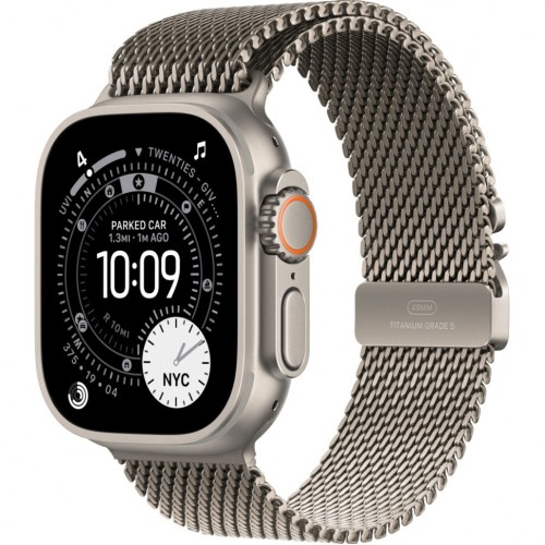 Часы Apple Watch Ultra 3 GPS + Cellular 49mm Natural Titanium Case, Milanese Loop (Natural Titanium) M