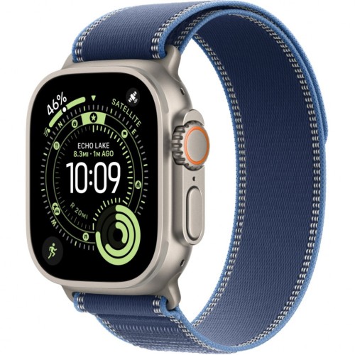 Часы Apple Watch Ultra 3 GPS + Cellular 49mm Natural Titanium Case, Trail Loop (Blue/Bright Blue) M/L