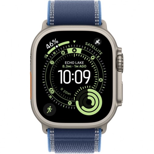 Часы Apple Watch Ultra 3 GPS + Cellular 49mm Natural Titanium Case, Trail Loop (Blue/Bright Blue) M/L
