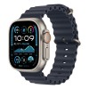 Часы Apple Watch Ultra 2 GPS + Cellular 49 мм, титановый корпус, ремешок Ocean Темно-синего цвета