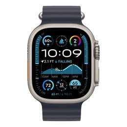 Часы Apple Watch Ultra 2 GPS + Cellular 49 мм, титановый корпус, ремешок Ocean Темно-синего цвета